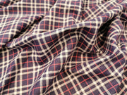 פשתן ויסקוזה משובץ כחול