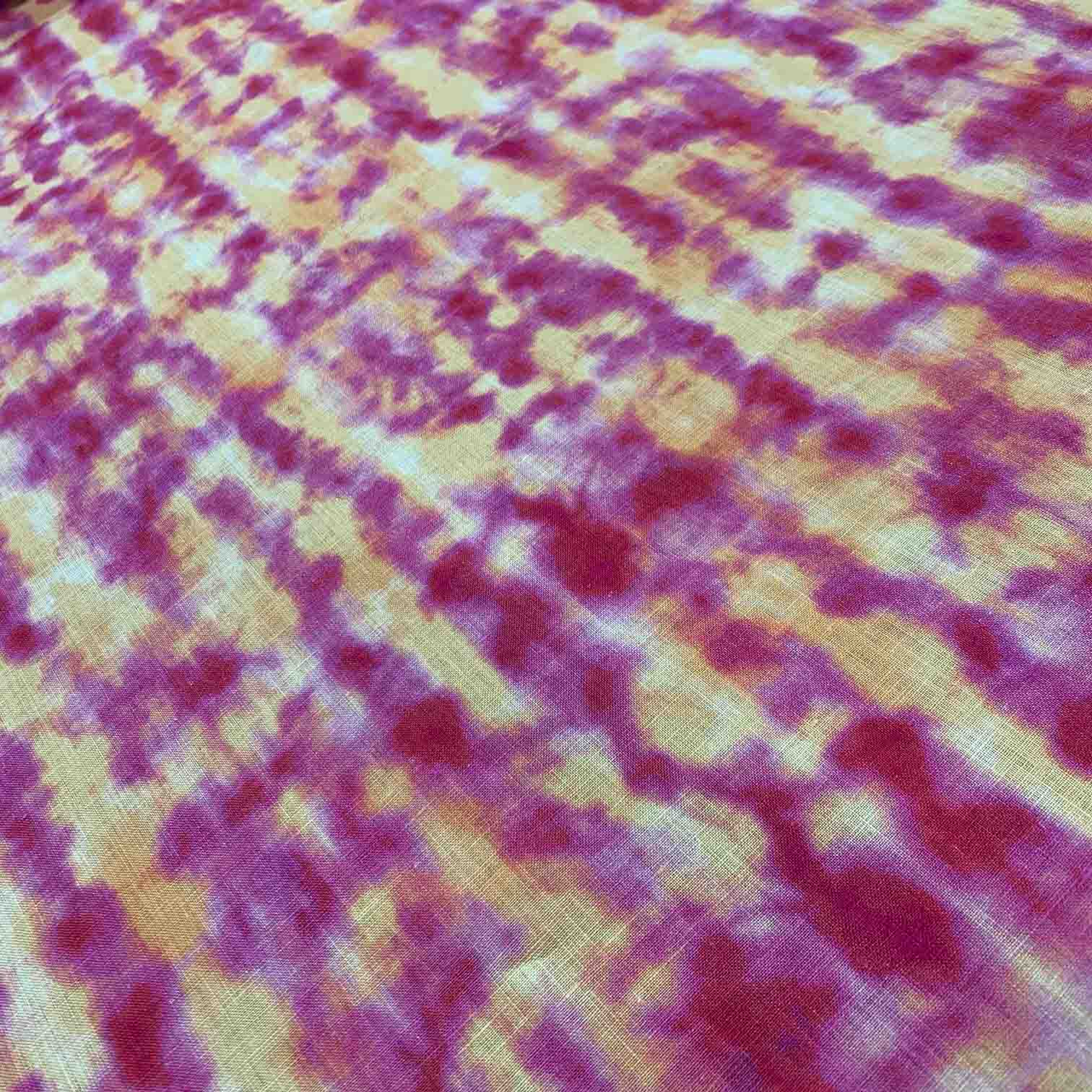 אריג פשתן טאי-דאי צהוב