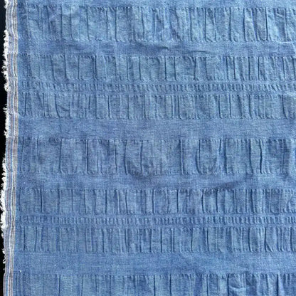 אריג כותנה שמבריי 'קומות' כחול