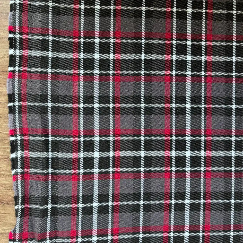 אריג מעורב יציב משובץ אפור