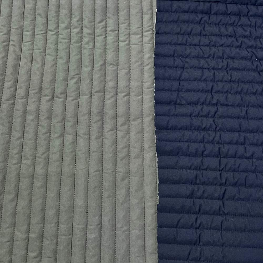 קווילט שחור דו צדדי/ צבע חזק זית