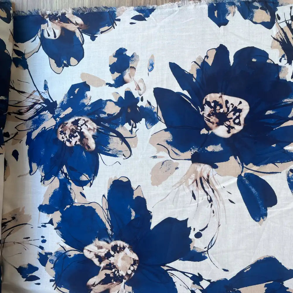 ווהל כותנה טרופי - רקע בז' כחול