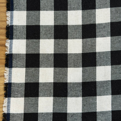 פלנל כותנה דמקה - משבצת גדולה