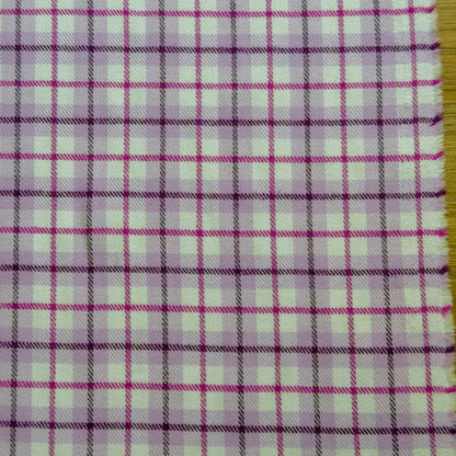 פלנל כותנה סגול לבן