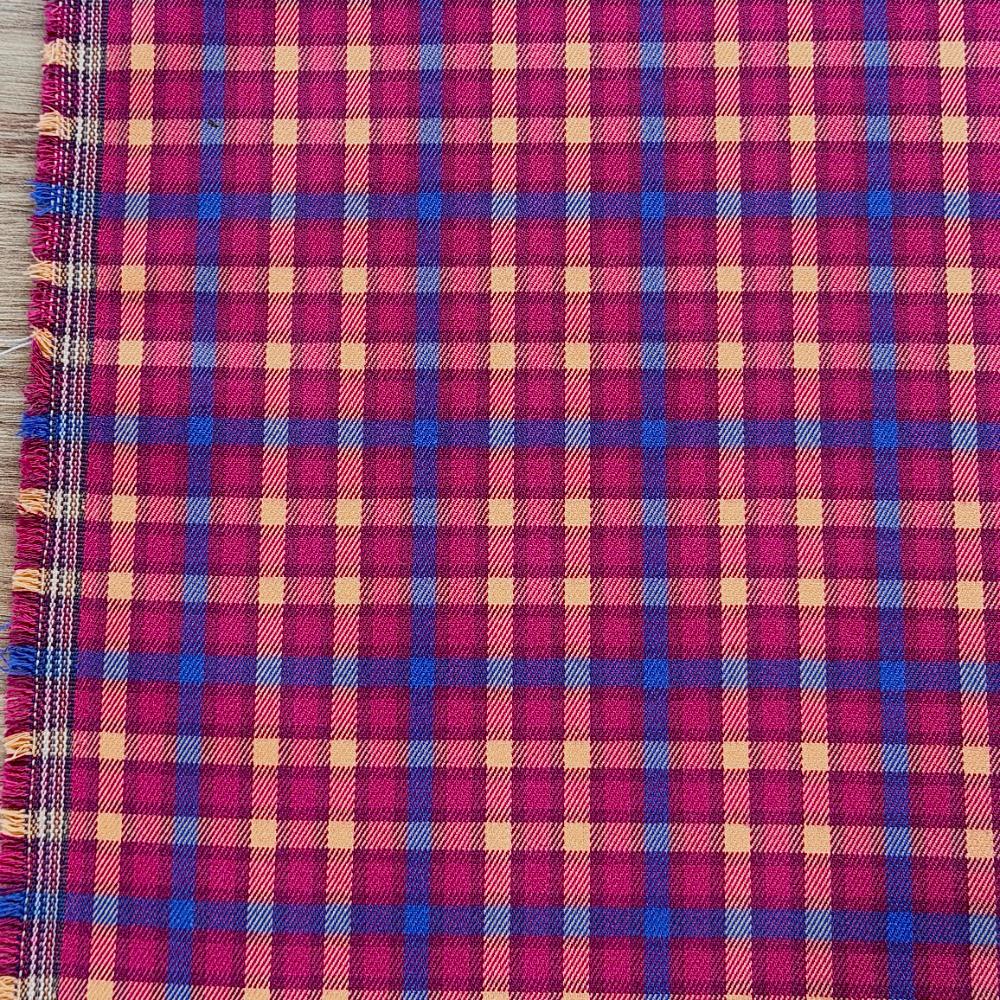 אריג כותנה פלנל דובדבן רויאל