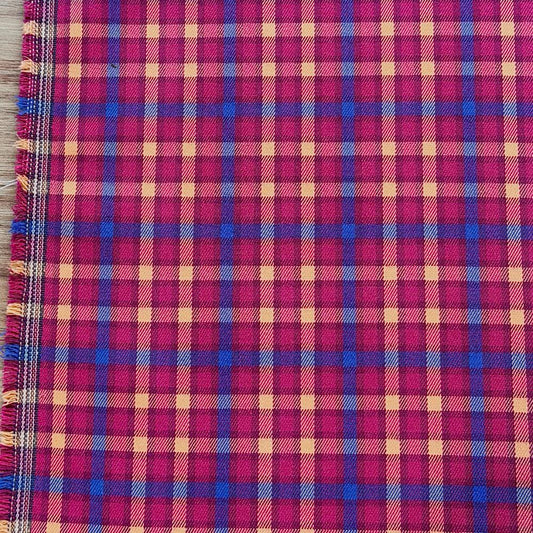 אריג כותנה פלנל דובדבן רויאל