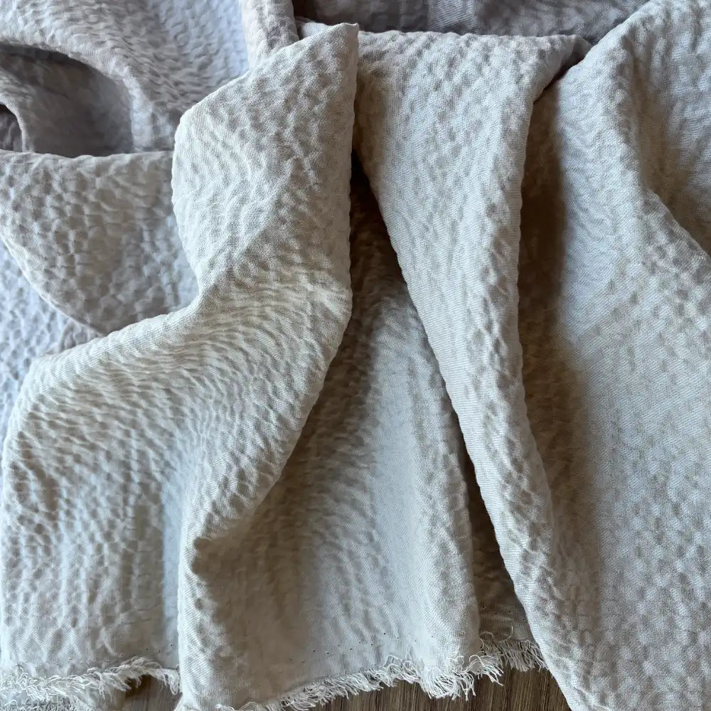 אריג כותנה חלק טקסטוראלי - AIR WASH אבן