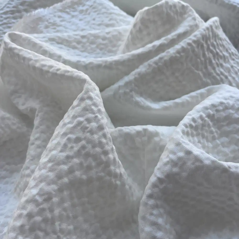 אריג כותנה חלק טקסטוראלי - AIR WASH לבן