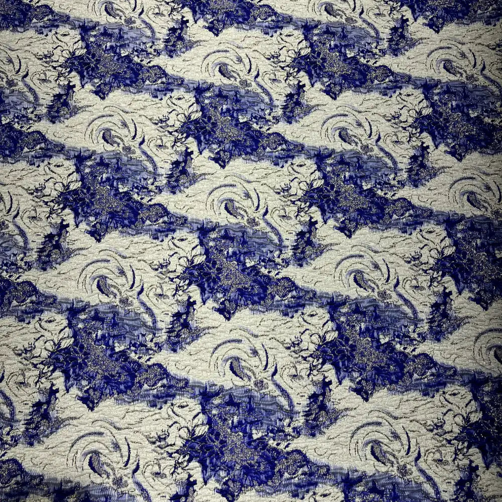 ברוקד עננים בצבעים על רקע שמנתי כחול