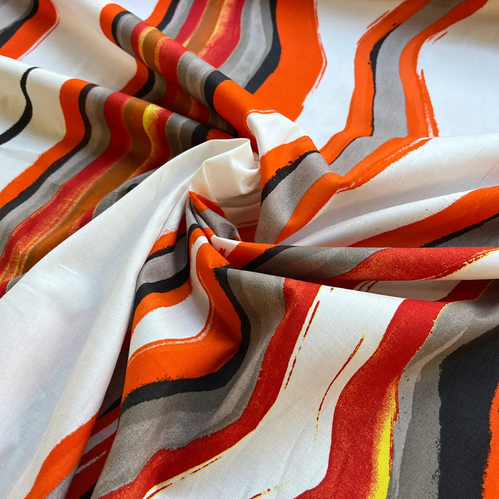 אריג כותנה צבעי לבה